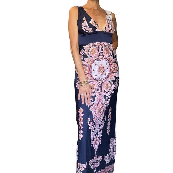 Hypnotized Dresses & Skirts - HYPNOTIC Hypnotized BLACK MULTI COLOR Maxi Boho Mosaic DRESS S/M